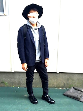 「アイテム（バングル/リストバンド）」を使った、だいさん（メンズ・171cm・20代）の冬コーディネート