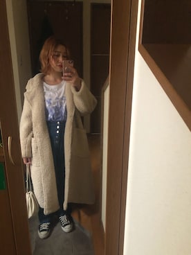 「SLOBE citron.（スローブシトロン）のアイテム（ジャケット/アウター）」を使った、たかこさん（レディース・158cm）の冬コーディネート