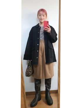 「SLOBE citron.（スローブシトロン）のアイテム（ジャケット/アウター）」を使った、たかこさん（レディース・158cm）の秋コーディネート