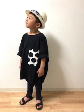 「quoti use fith（クゥオティ　ユース　フィス）のアイテム（シューズ）」を使った、*tM*さん（キッズ・100cm）の春コーディネート