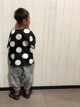 「quoti use fith（クゥオティ　ユース　フィス）のアイテム（シューズ）」を使った、*tM*さん（キッズ・100cm）の夏コーディネート