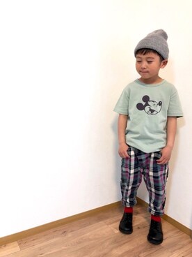 「ドレスシューズ」｜「アイテム（ニットキャップ/ビーニー）」を使った、*tM*さん（キッズ・110cm）の春コーディネート
