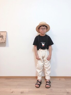 「ミッキーT」｜「アイテム（ラッピングキット）」を使った、*tM*さん（キッズ・120cm）の春コーディネート