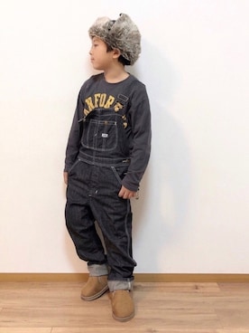 「S&H（エスアンドエイチ）のアイテム」を使った、*tM*さん（キッズ・120cm）の秋コーディネート