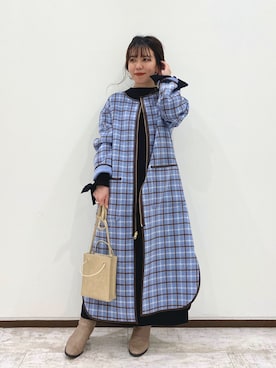 「andemiu」｜「アイテム（その他アウター）」を使った、harunaさん（レディース・147cm）の秋コーディネート