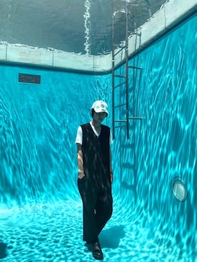 「ISSEY MIYAKE（イッセイミヤケ）のアイテム（つなぎ/オールインワン）」を使った、taichiさん（メンズ・172cm）の夏コーディネート