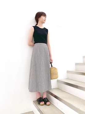 「dansko（ダンスコ）のアイテム（サンダル）」を使った、minoriさん（レディース・167cm）の夏コーディネート
