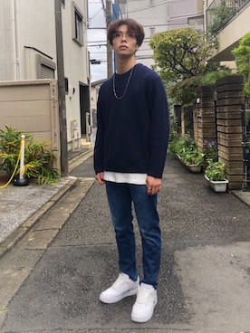 「kensscratchのアイテム（リング）」を使った、あほげさん（メンズ・174cm）の秋コーディネート