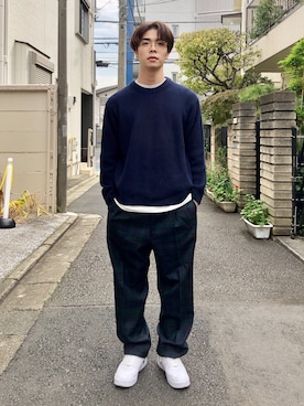 「アイテム（ピアス（片耳用））」を使った、あほげさん（メンズ・174cm）の秋コーディネート