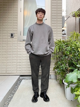 「ドレスシューズ」｜「アイテム（スニーカー）」を使った、あほげさん（メンズ・174cm）の秋コーディネート