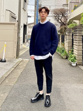 あほげさん(メンズ・174cm)の冬コーディネート