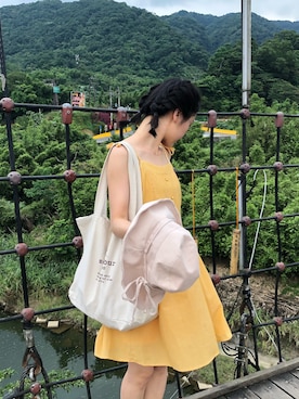 「NO NAME（ノーネーム）のアイテム（ワンピース/ドレス）」を使った、小二妞さん（レディース・165cm）の夏コーディネート