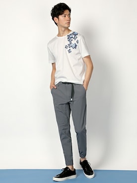 「ジョガーパンツ」｜DANNYさん（メンズ・177cm）の夏コーディネート