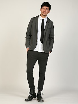 「ジョガーパンツ」｜DANNYさん（メンズ・177cm）の冬コーディネート