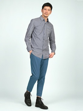 「LANVIN en Bleu(ランバンオンブルー)のアイテム(チノパンツ)」を使った、DANNYさん(メンズ・177cm)の春コーディネート