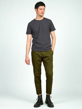 「LANVIN en Bleu(ランバンオンブルー)のアイテム(チノパンツ)」を使った、DANNYさん(メンズ・177cm)の春コーディネート
