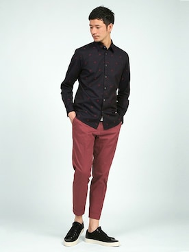 「LANVIN en Bleu(ランバンオンブルー)のアイテム(チノパンツ)」を使った、DANNYさん(メンズ・177cm)の春コーディネート