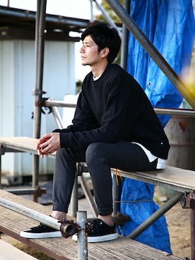 「ジョガーパンツ」｜DANNYさん（メンズ・177cm）の秋コーディネート