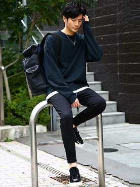 「ジョガーパンツ」｜DANNYさん（メンズ・177cm）の秋コーディネート