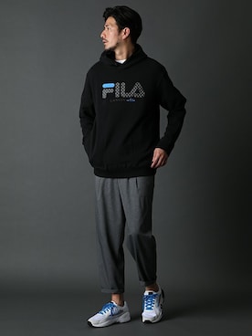 「FILA」｜DANNYさん（メンズ・177cm）の春コーディネート