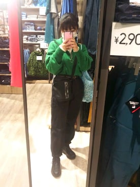 「NIKE(ナイキ)のアイテム(ショルダーバッグ)」を使った、harupasさん(レディース・156cm)の冬コーディネート