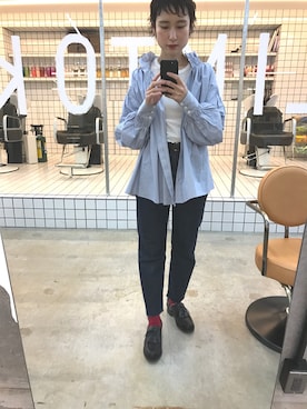 「J.M. WESTON（ジェイエムウエストン）のアイテム」を使った、京里さん（レディース・162cm）の冬コーディネート