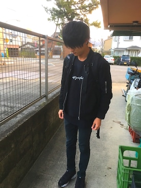 「unrelaxing（アンリラクシング）のアイテム（ブルゾン）」を使った、みなみ かつやさん（メンズ・170cm）の秋コーディネート