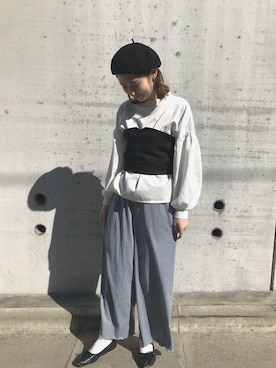 「E hyphen world gallery（イーハイフンワールドギャラリー）のアイテム」を使った、ayuさん（レディース・162cm）の春コーディネート