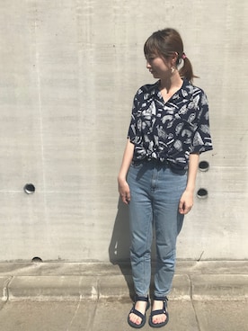 「E hyphen world gallery（イーハイフンワールドギャラリー）のアイテム」を使った、ayuさん（レディース・162cm）の春コーディネート