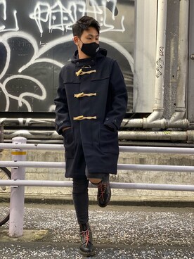 AVIREXのアイテムを使った「ダッフルコート」の人気ファッション