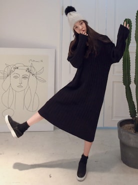 「11AM（-）のアイテム」を使った、11AMさん（レディース・160cm）の冬コーディネート