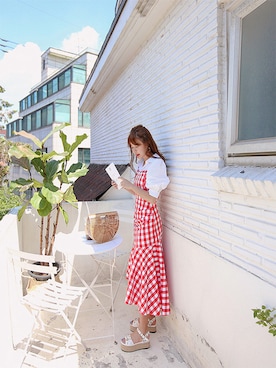 「11AM（-）のアイテム」を使った、11AMさん（レディース・160cm）の夏コーディネート