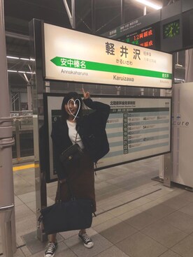 「ZARA（ザラ）のアイテム（ジャケット/アウター、ブルー系）」を使った、ほたてさん（レディース・165cm）の秋コーディネート