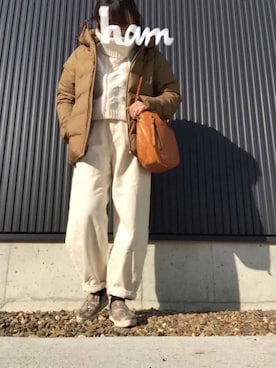 「fifth（フィフス）のアイテム（ニット/セーター）」を使った、HaMさん（レディース・155cm）の冬コーディネート