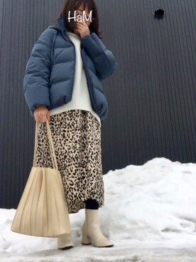 ダウンジャケット コートを使った 雪国 の人気ファッションコーディネート Wear
