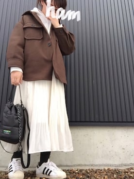 「大人ミューズ（オトナミューズ）のアイテム」を使った、HaMさん（レディース・155cm）の冬コーディネート