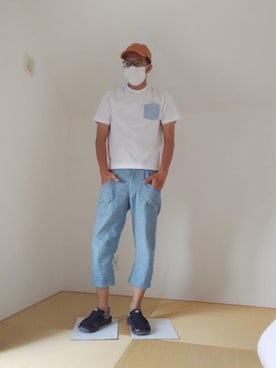 よく食べ寝て音楽聴き旅ほぼデニムさん（メンズ・180cm）の春コーディネート