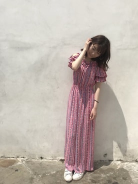 「Lily Brown」｜「アイテム（オールインワン・サロペット）」を使った、Miwa Takahashiさん（レディース・156cm）の冬コーディネート