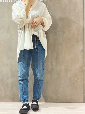 「アイテム（スリッポン）」を使った、tsuttiiiiiiさん（レディース・160cm・20代）の春コーディネート
