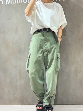 「メンズライク女子」｜tsuttiiiiiiさん（レディース・160cm）の夏コーディネート