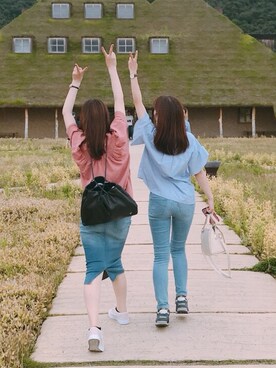 「Daniel Wellington（ダニエルウェリントン）の【Daniel Wellington】レザーバンド３６ＭＭ（アナログ腕時計）」を使った、sakiさん（レディース・160cm）の夏コーディネート