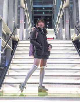 「CECIL McBEE（セシルマクビー）のアイテム（モッズコート）」を使った、kotiさん（レディース・163cm）の秋コーディネート