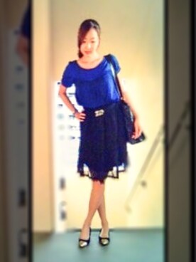 「axes femme（アクシーズファム）のアイテム（その他トップス）」を使った、kotiさん（レディース・163cm）の秋コーディネート