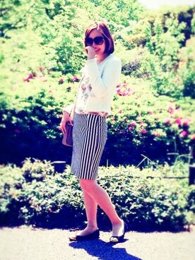 「M.deux（エムドゥ）のアイテム（ノーカラージャケット）」を使った、kotiさん（レディース・163cm）の秋コーディネート