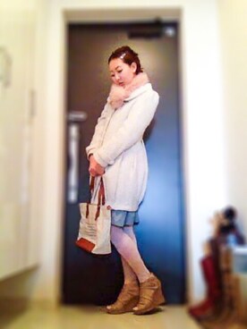 「axes femme（アクシーズファム）のアイテム（ダウンジャケット/コート）」を使った、kotiさん（レディース・163cm）の秋コーディネート