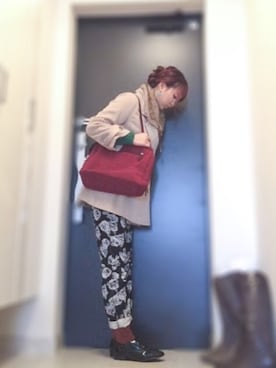「dazzlin（ダズリン）のアイテム（ダウンジャケット/コート）」を使った、kotiさん（レディース・163cm）の春コーディネート