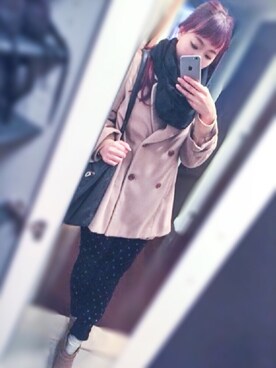 「dazzlin（ダズリン）のアイテム（ダウンジャケット/コート）」を使った、kotiさん（レディース・163cm）の春コーディネート