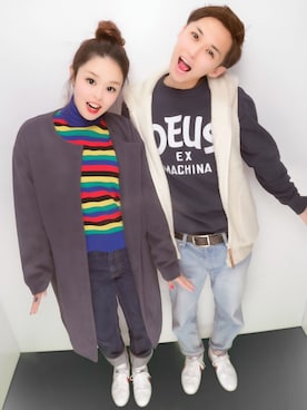 「DEUS EX MACHINA（デウスエクスマキナ）のアイテム（スウェット）」を使った、RYOさん（メンズ・169cm）の冬コーディネート