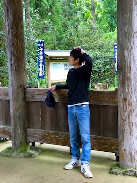 「※ALPHA（アルファ）のアイテム（キャップ）」を使った、RYOさん（メンズ・169cm）の春コーディネート