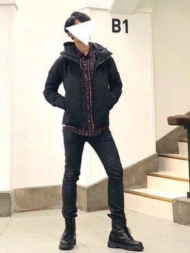 「シャリーフ(SHAREEF)」｜「アイテム（ジャケット/アウター）」を使った、ヒロユキさん（メンズ・172cm）の冬コーディネート